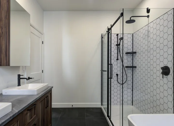 Douche vitrée